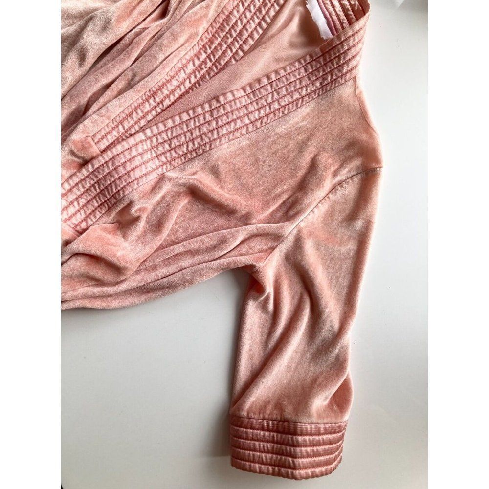 Vintage 1960's Pink Velvet Quilted Satin Robe Dressing Gown - Picture 10 of 13